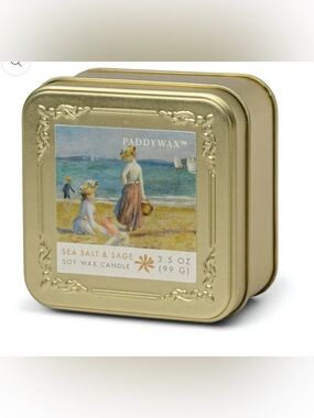 Paddywax Renior Sea Salt + Sage - Impressionist Tin 3.5 oz Candle